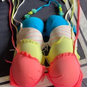 Swimsuit tops.  Victoria Secret 36DD.  Set of 4.